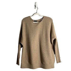 Primark Women's Oatmeal Ribbed Crewneck Sweater